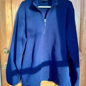 Lands’ End Men’s Fleece Pullover Jacket, Size XL,‎ Navy Blue